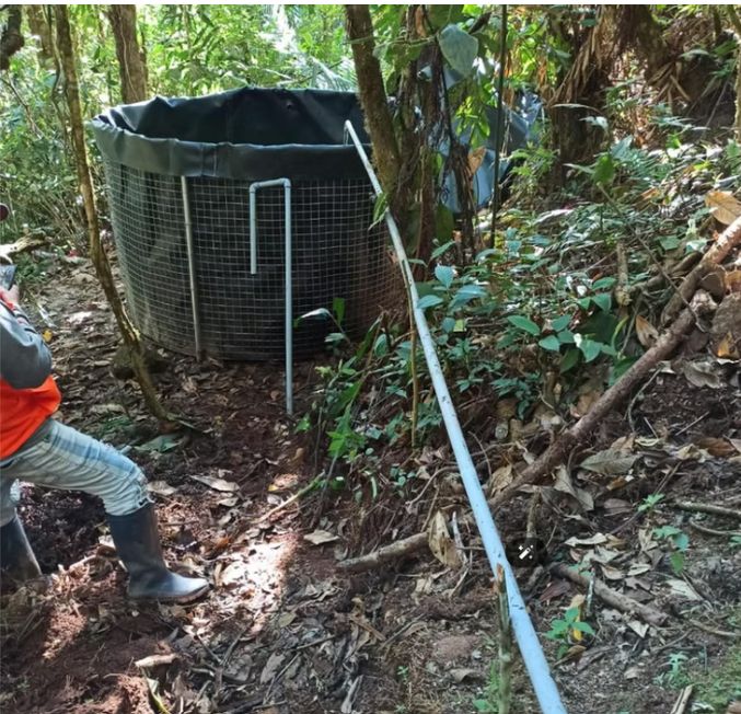 Cisterna de captación – Proyecto en zona forestal
